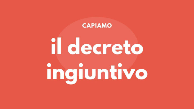 decreto ingiuntivo cos'è