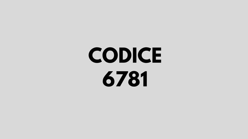codice 6781