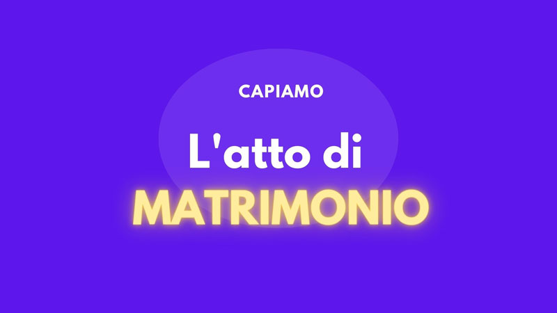 atto di matrimonio